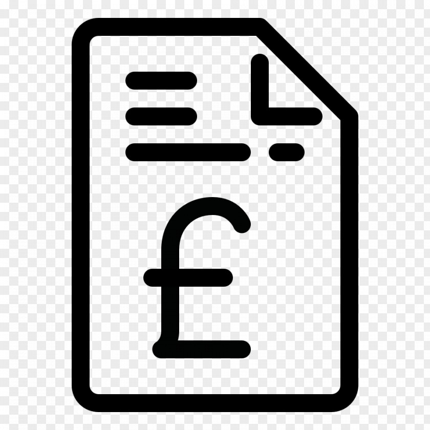 Invoice Pound Sign Sterling Finance PNG