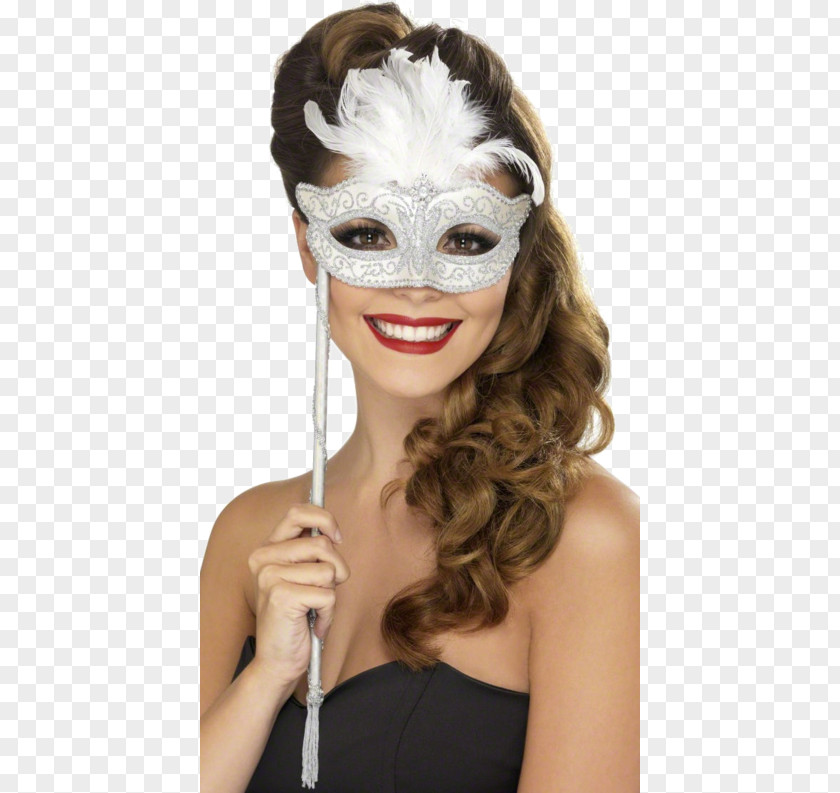 Masked Woman Masquerade Ball Mask Columbina Costume Party Blindfold PNG