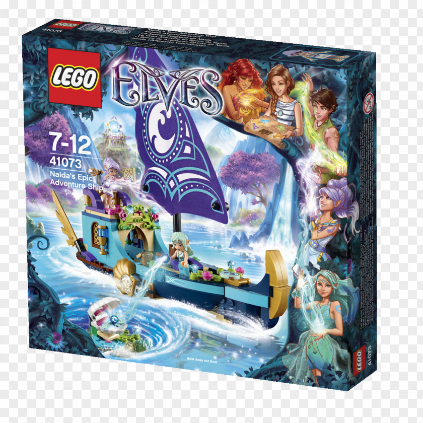 Toy LEGO 41073 Elves Naida's Epic Adventure Ship Block Friends PNG