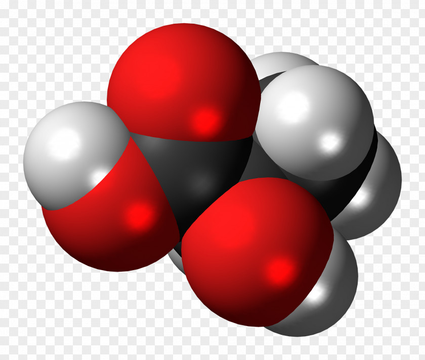 Lactic Acid Acidosis Molecule Space-filling Model PNG