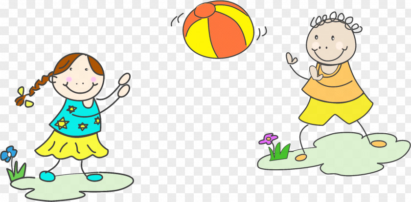Playing Sports With Kids Cartoon Yellow Green Clip Art Happy PNG