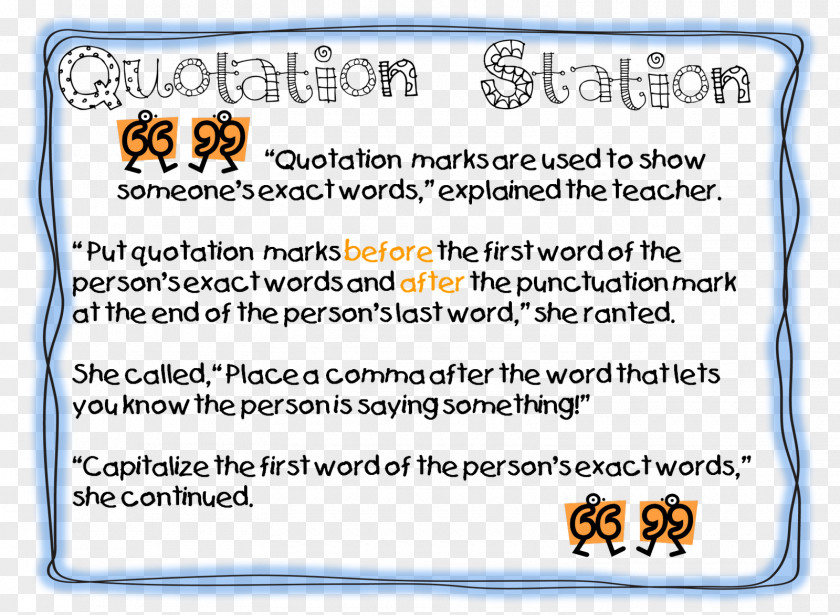 Quotation Marks In English Punctuation Lesson PNG