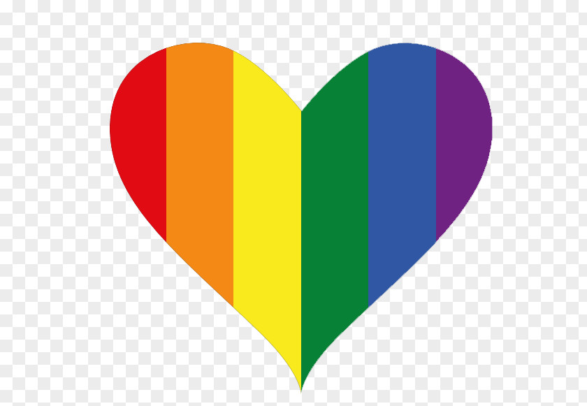 Rainbow Heart Graphic Design PNG