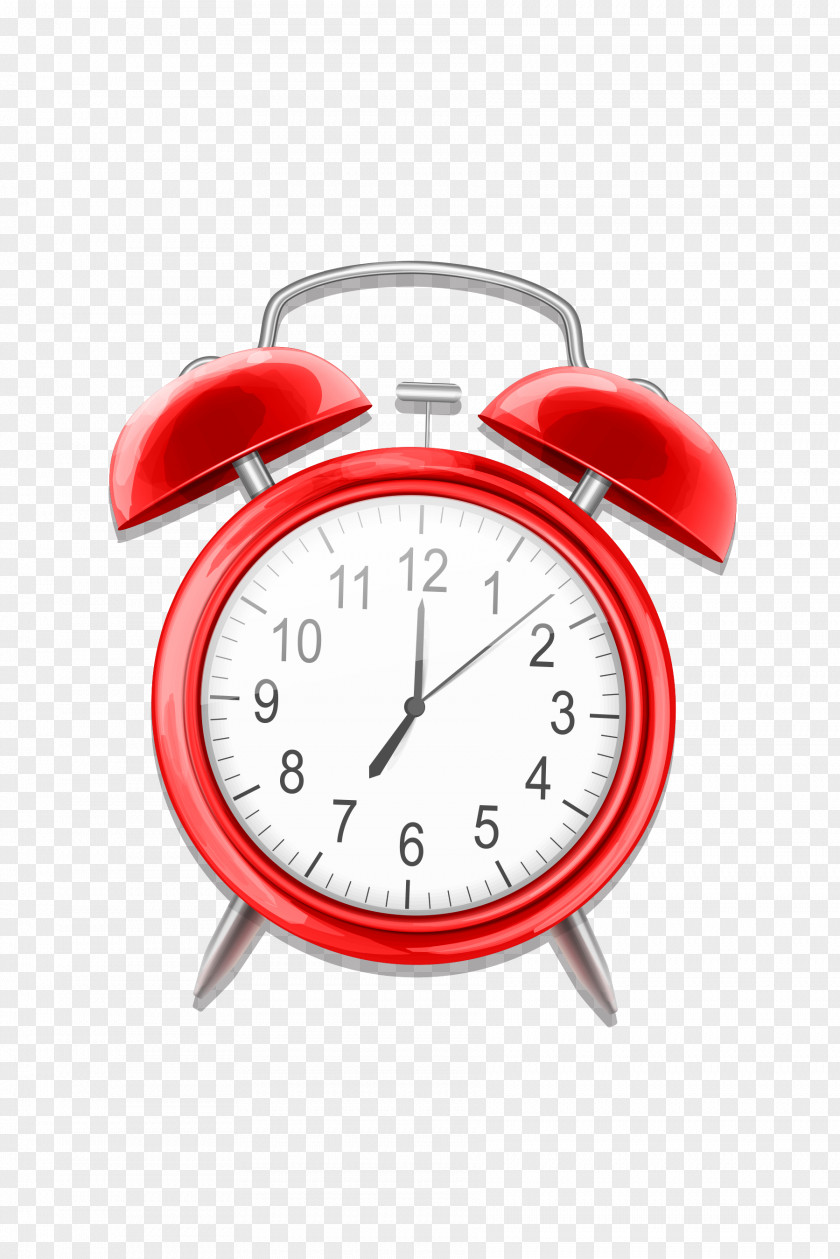 Red Alarm Clock Watch PNG
