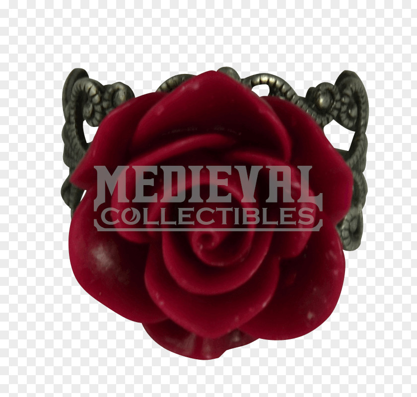 Victorian Rose Jewellery Era Ring Crimson PNG