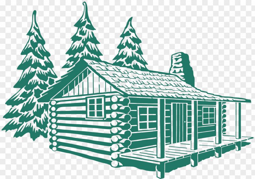 Cottage Log Cabin Drawing Clip Art PNG