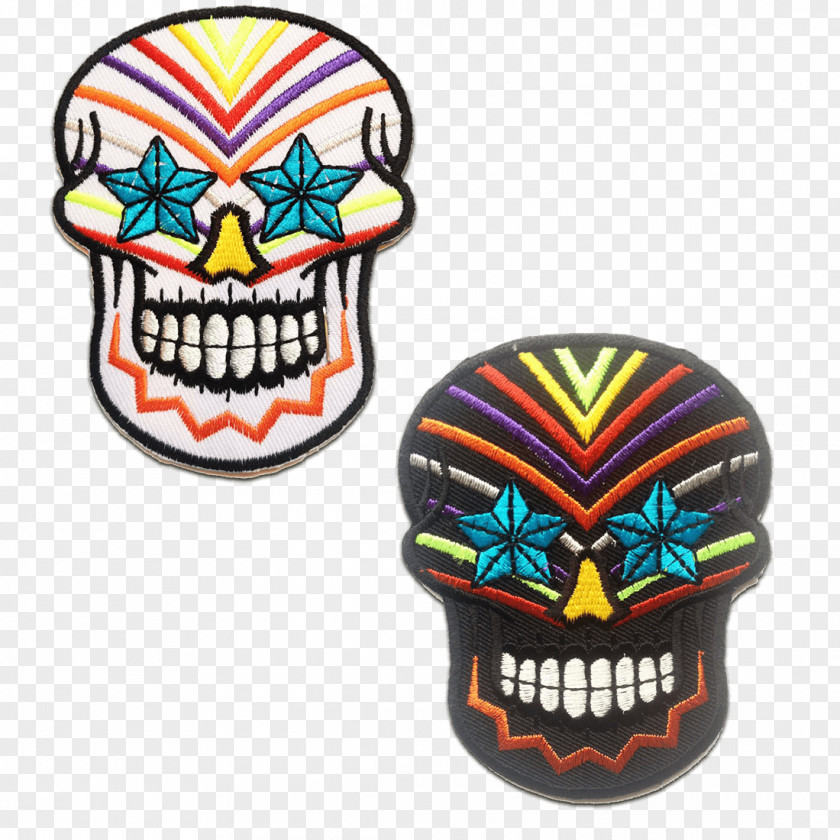 Girly Skulls Embroidered Patch Skull Clothing Embroidery PNG