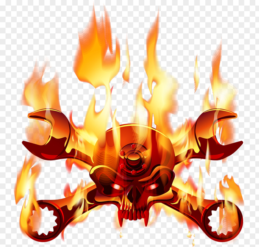 Flaming Skull Download PNG