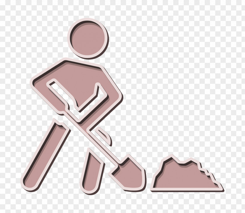 People Icon Worker With Shovel Dig PNG