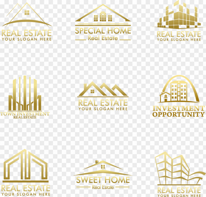 Real Estate LOGO Logo Graphic Design House Property PNG