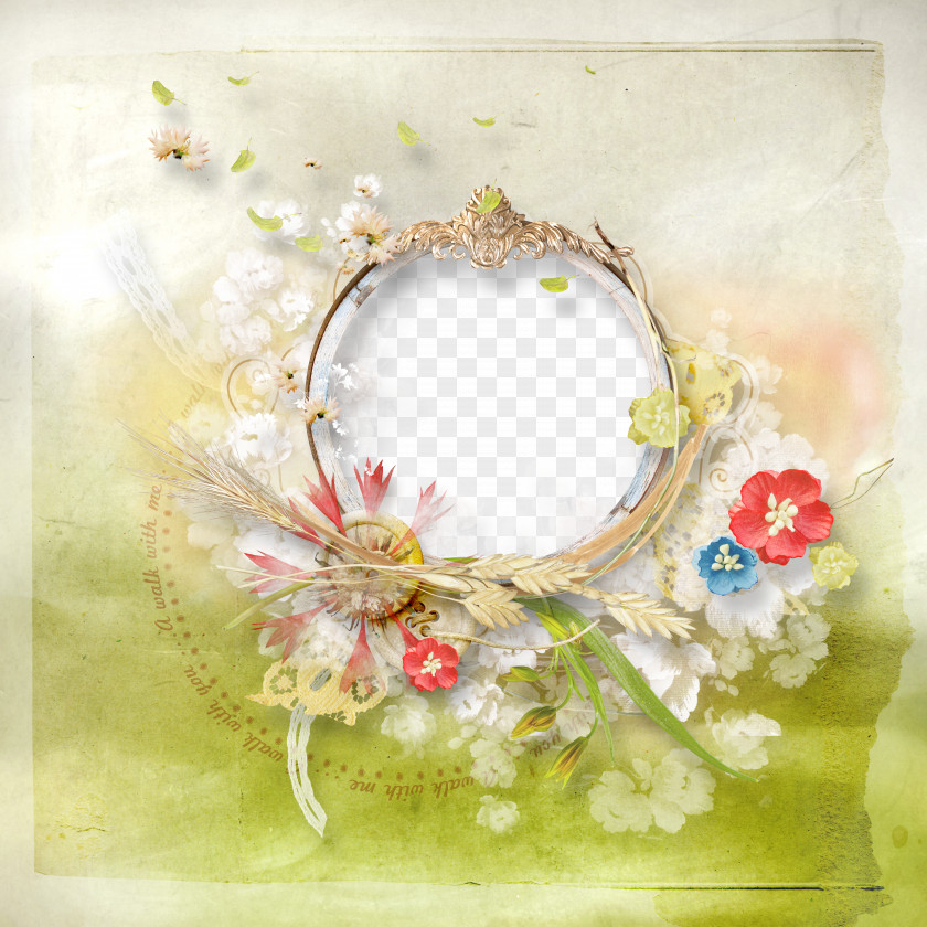 Flower Decoration Ring Frame Picture Floral Design Circle PNG