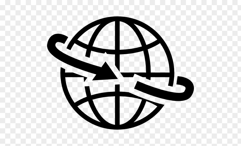 Globe With Plane Logo PNG