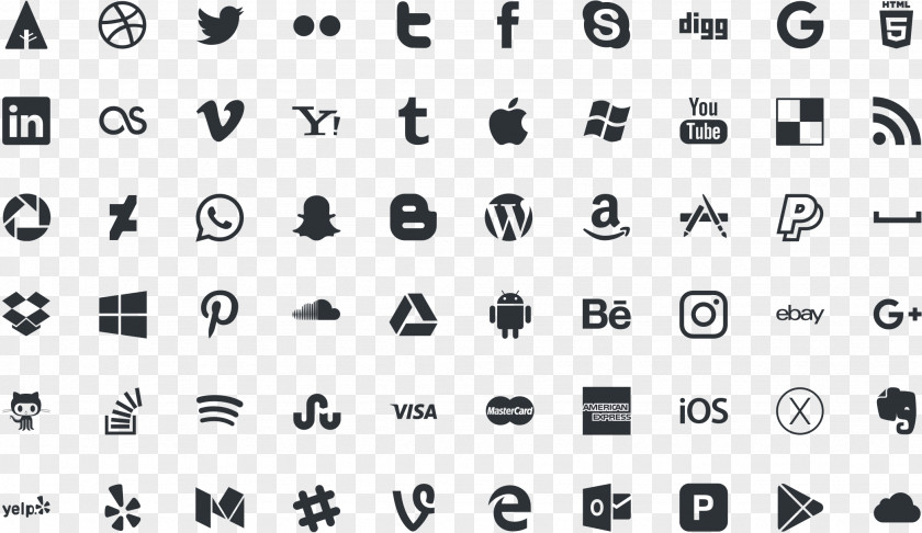 Social Icons Media Blog Network PNG