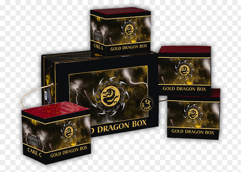 Gold Box Brand PNG