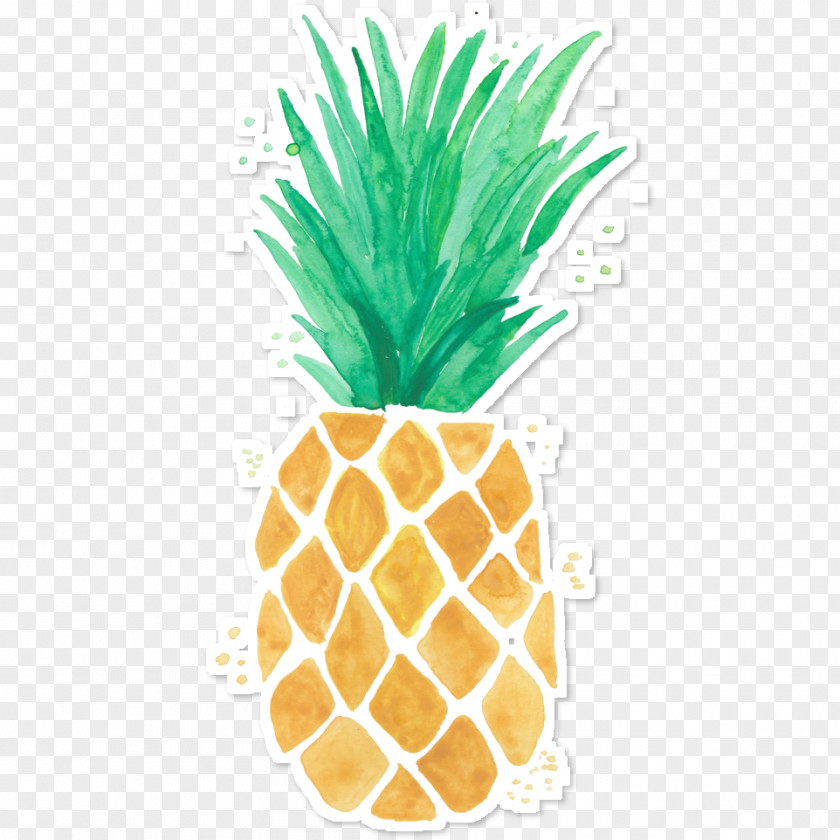 Gold Pineapple Fruit Watercolor Painting Food PNG