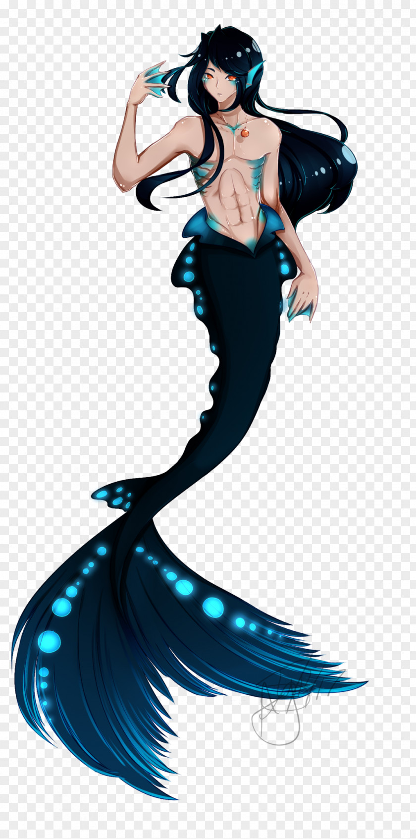 Mermaid Merman Drawing PNG