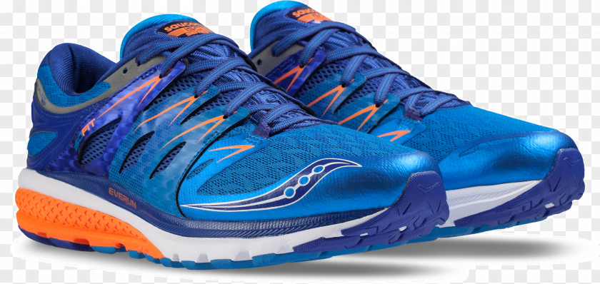 Running Shoes Saucony Shoe Blue Sneakers Orange PNG