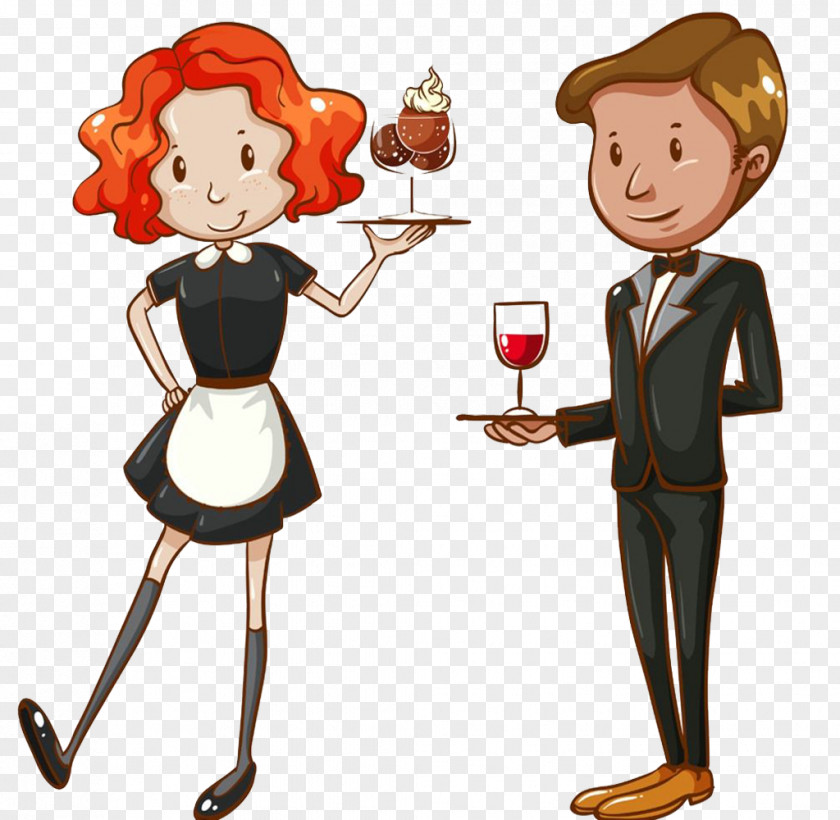 Cartoon Bartender Waiter Stock Photography Royalty-free Clip Art PNG