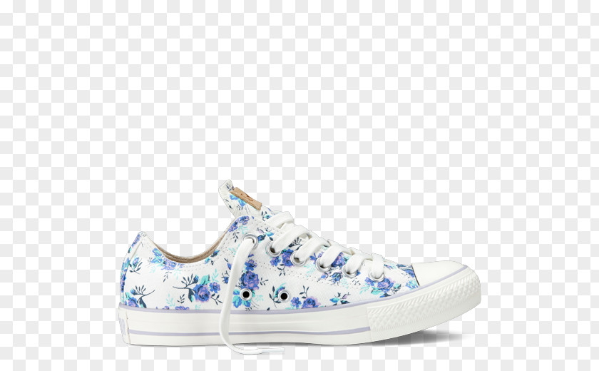 Turquoise Converse Shoes For Women Chuck Taylor All-Stars Sports Floral Design PNG