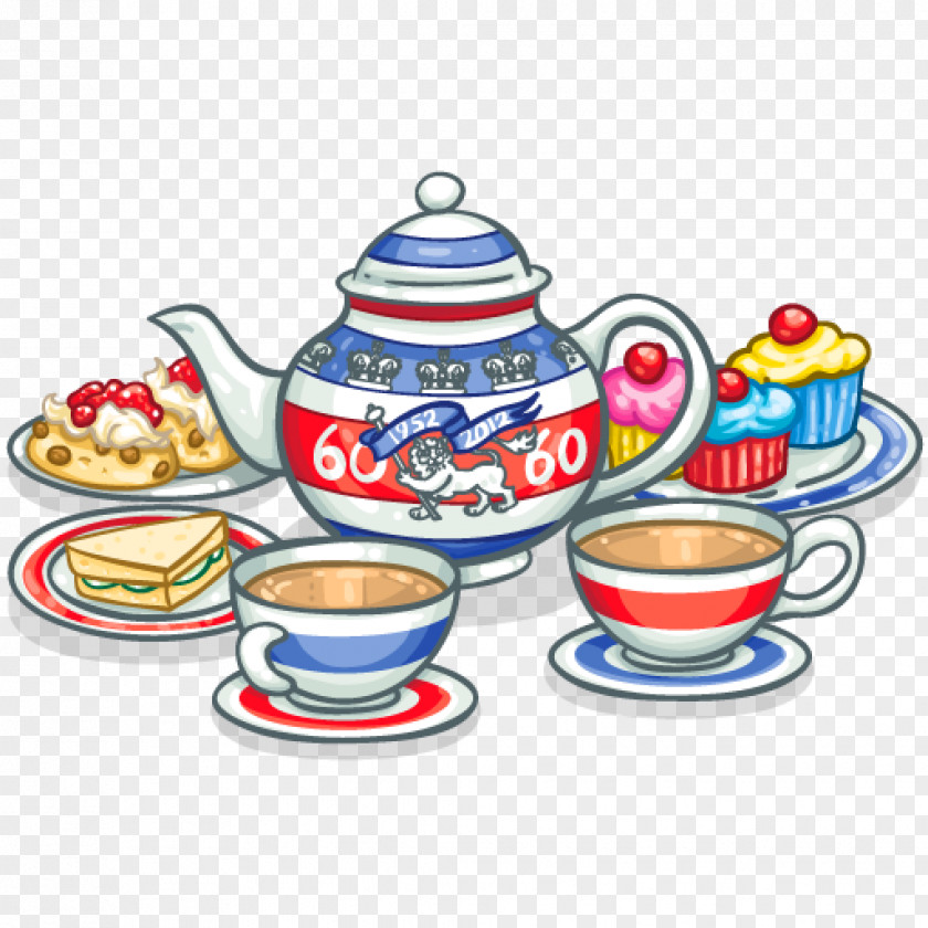 Afternoon Tea Cream Coffee Scone Clip Art PNG
