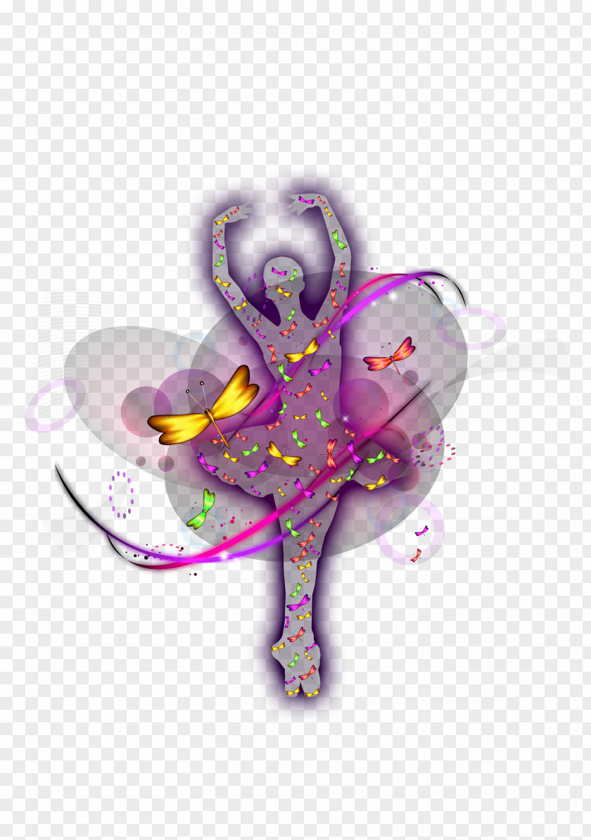 Elegant Woman Dancer Ballet PNG