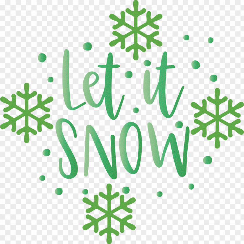 Let It Snow Snowflake PNG