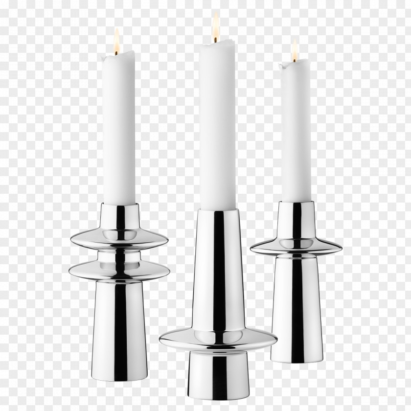 Ceramic Three-piece Candlestick Designer Candelabra PNG