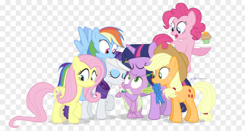 Kiss Pony Spike Applejack Rainbow Dash Rarity PNG