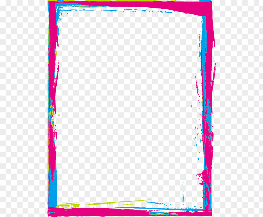 Vector Color Inkjet Border Printing Computer File PNG