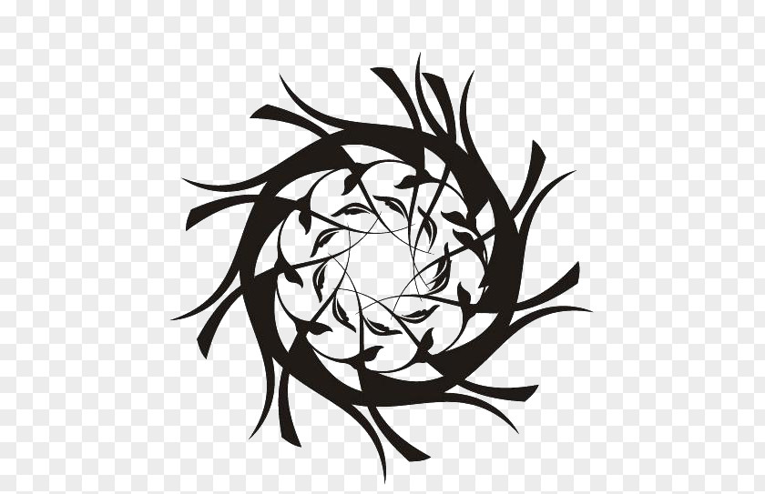 Graphic Design Floral Black And White PNG