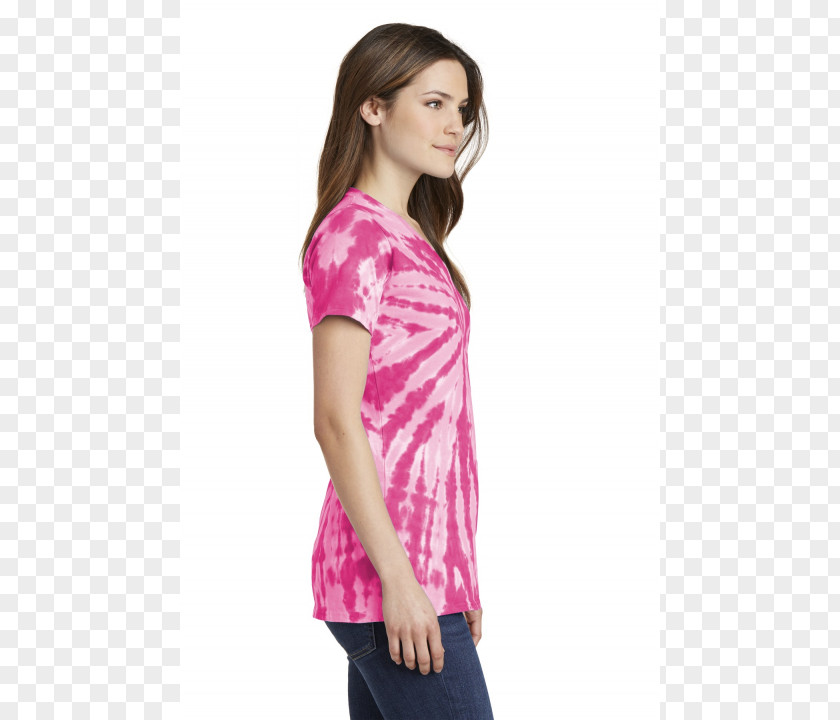 T-shirt Sleeve Shoulder Pink M Blouse PNG