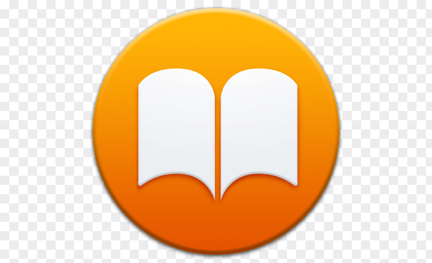 Apple Books Heart Symbol Yellow Orange PNG