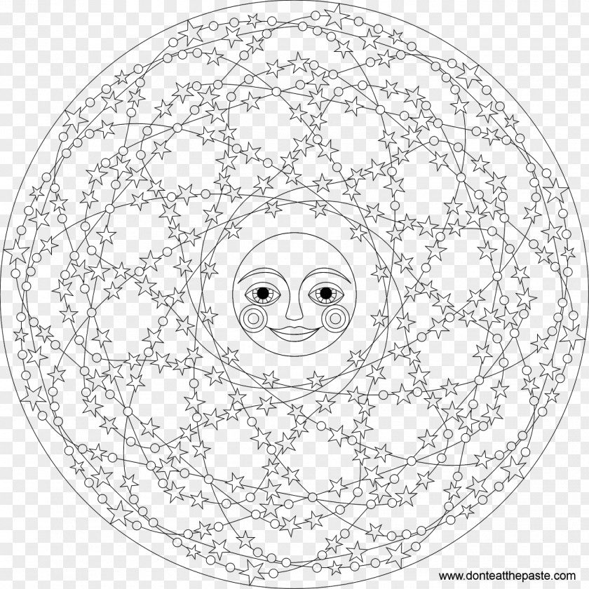 Color Moon Mandala Coloring Book Drawing Child Symbol PNG
