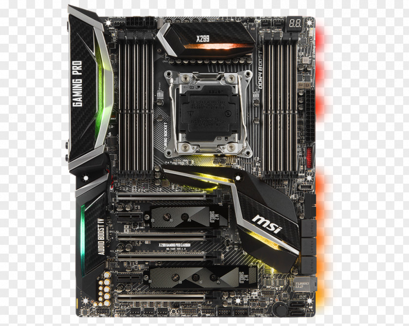 Computer MSI X299 TOMAHAWK Intel LGA 2066 ATX Motherboard GAMING PRO CARBON AC Core PNG