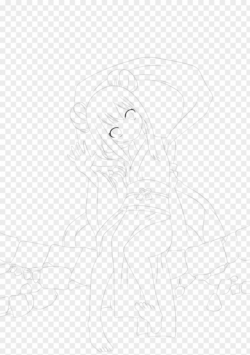 Fairy Tail Wendy Marvell Black And White Line Art Juvia Lockser Sketch PNG