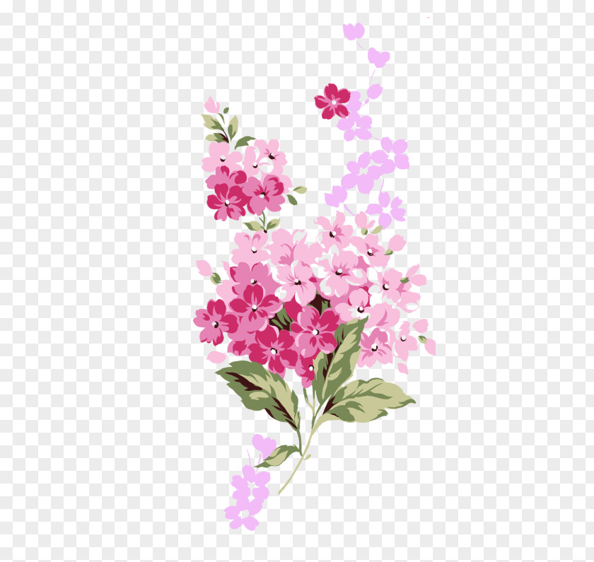 Flower Clip Art Pink Flowers Watercolor Painting Image PNG