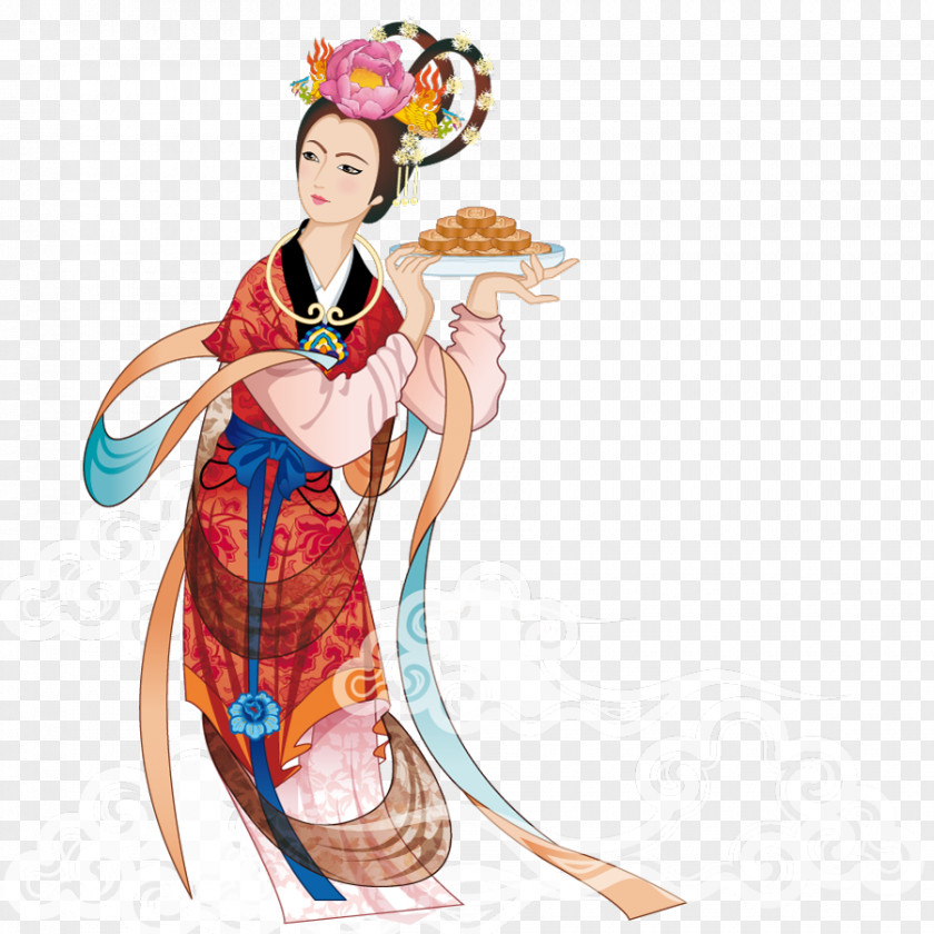 Neo-chinese Style Chang'e Mid-Autumn Festival Clip Art PNG