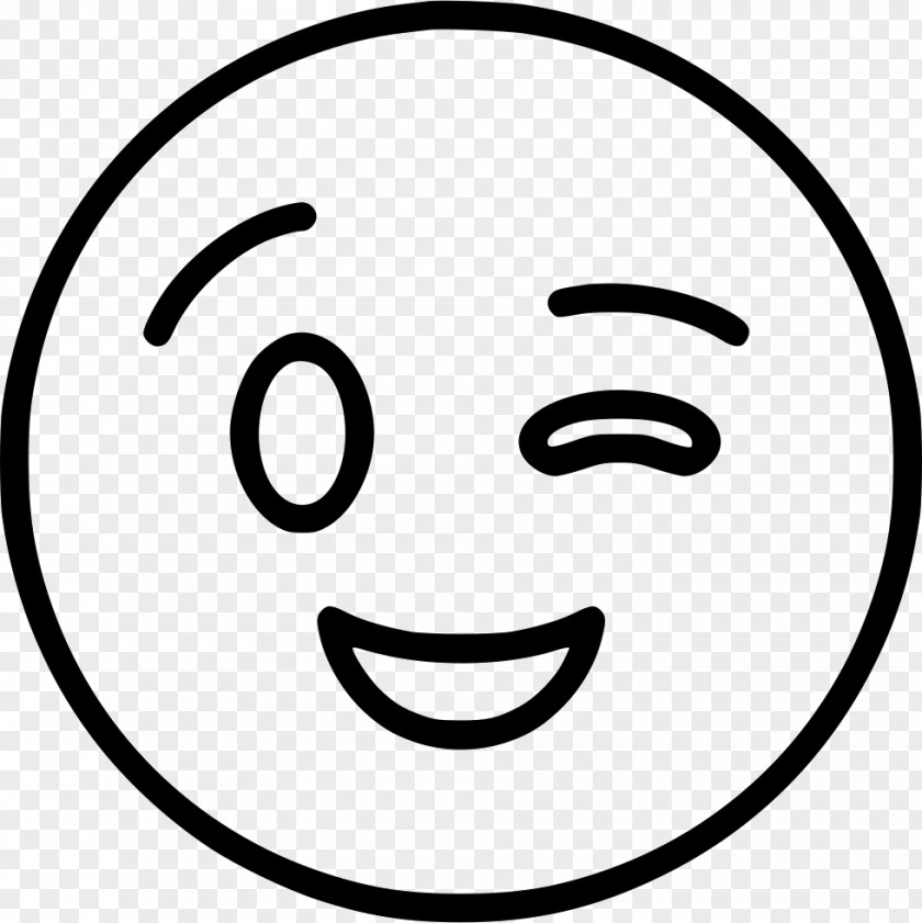 Smiley Wink Emoji Emoticon Drawing PNG