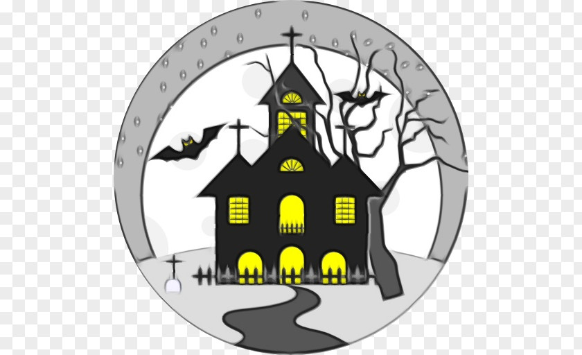 Symbol Plate Halloween Haunted House PNG