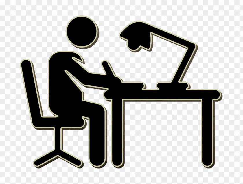 Studying Icon School Pictograms Desk PNG