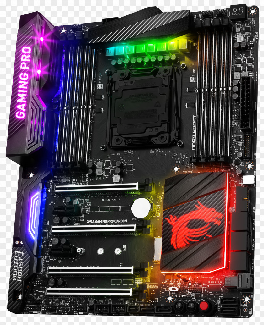 Gaming Motherboard Intel X99 RGB & Hi-Fi GAMING X99A GODLIKE Micro-Star International LGA 2011 PNG
