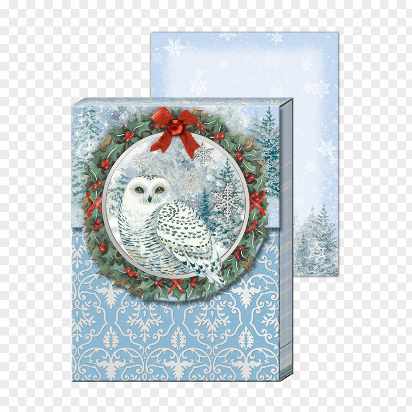 Christmas Holiday Snowy Owl Gift PNG