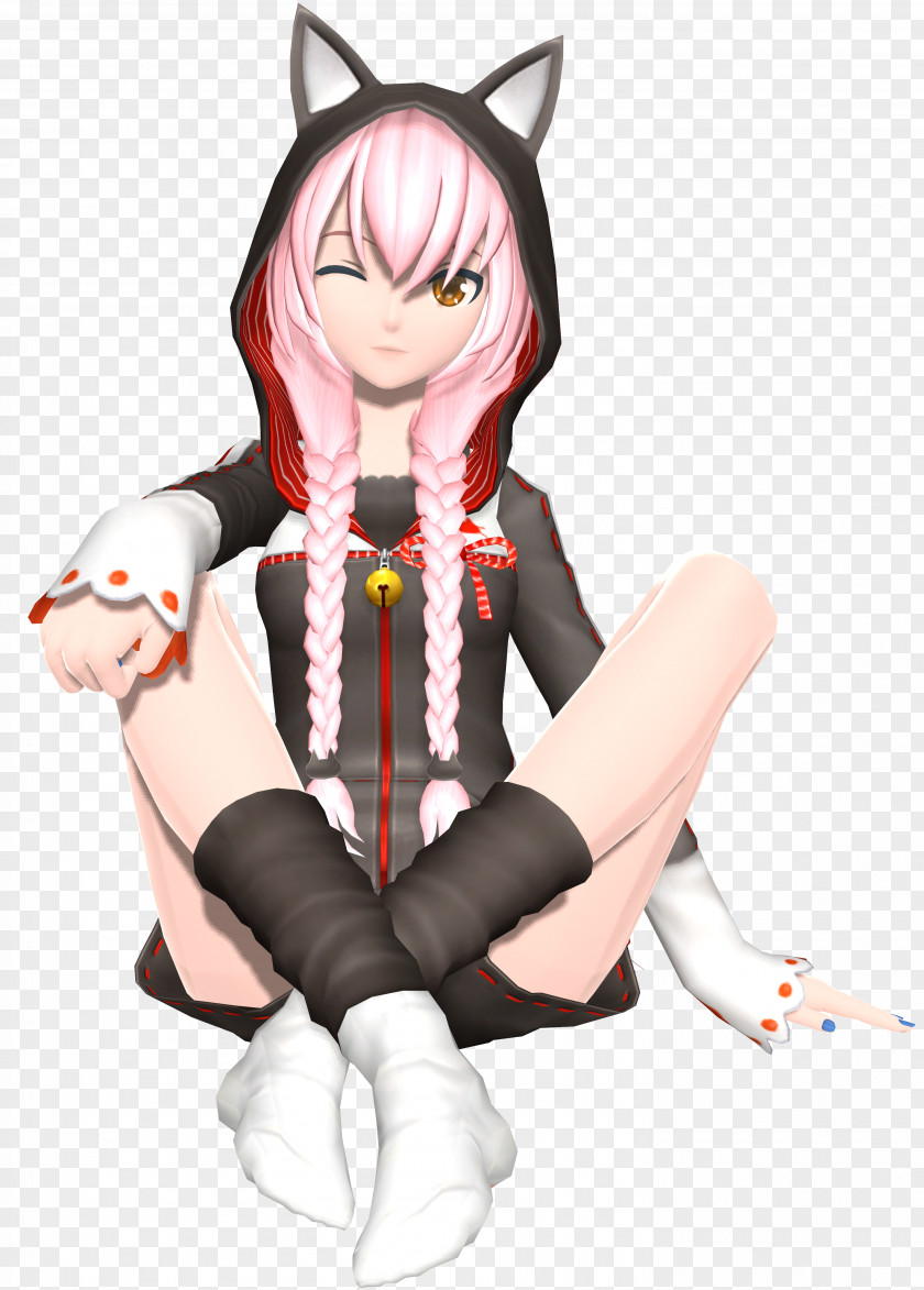 Maneki Neko Megurine Luka Hoodie Vocaloid Kitten Catgirl PNG