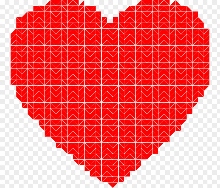 Mosaic Heart Valentine's Day Textile Color PNG