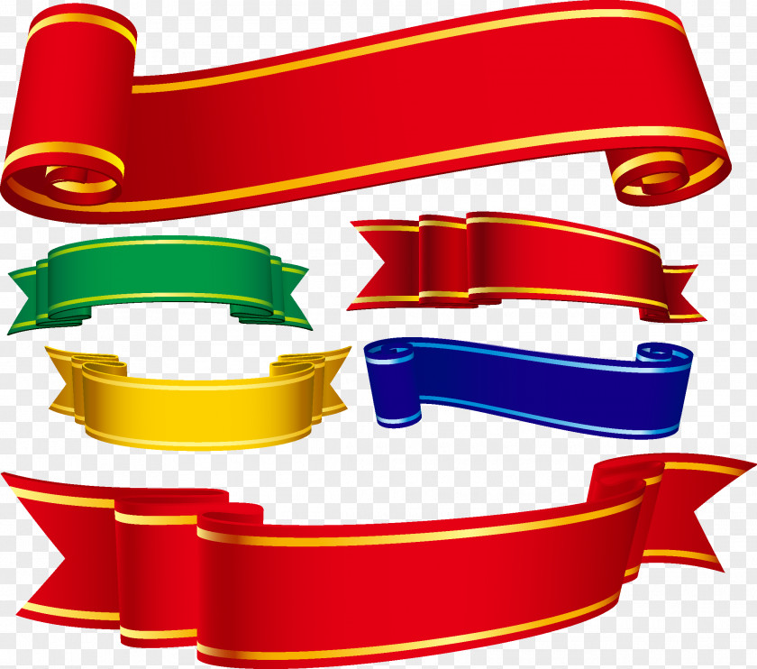 Red Ribbon Web Banner Clip Art PNG