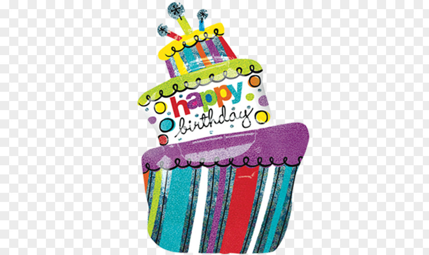 Birthday Cake Balloon Party Gift PNG