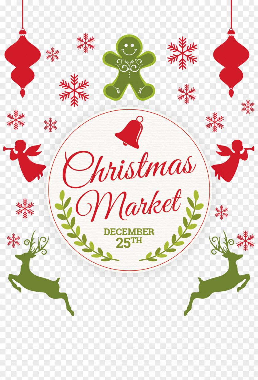 Green Christmas Promotional Posters Poster Santa Claus Flyer PNG