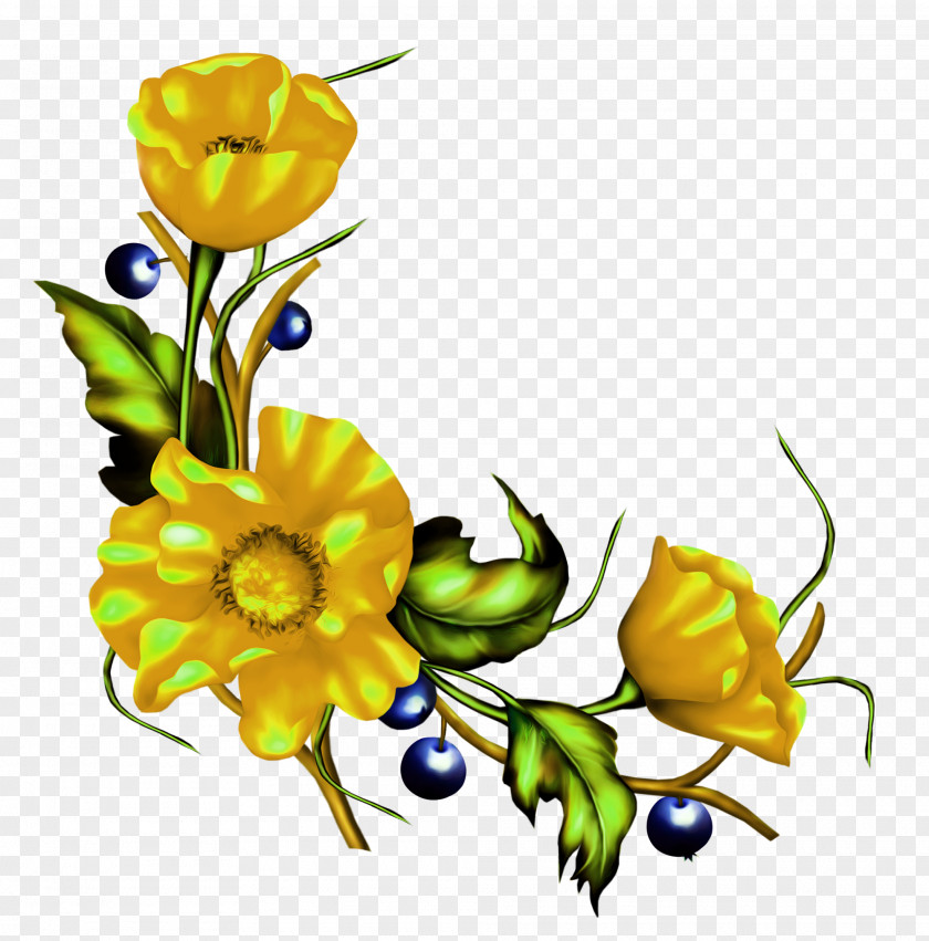 Blueberry Floral Design Flower Clip Art PNG