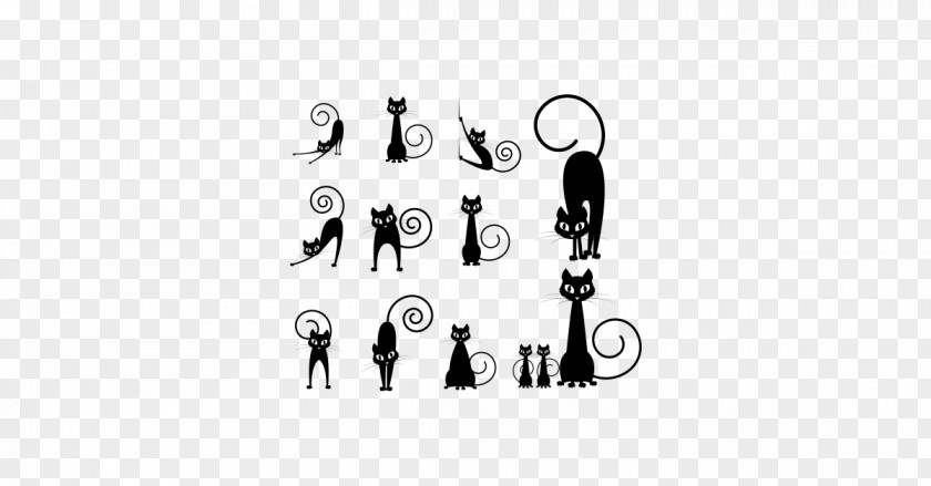 Cat Black Kitten Illustrator PNG