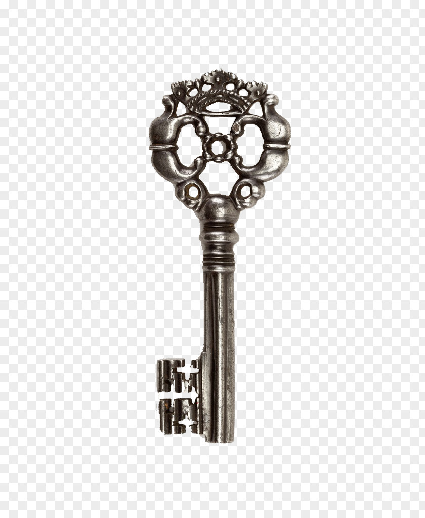 European Retro Key Design Skeleton Lock Tool Door PNG